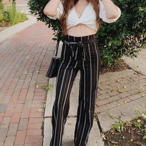 Cute striped tie pants